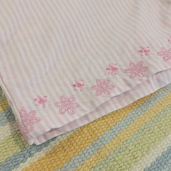 ⭐ Girl's Draper James Pink/White Striped Pull On Shorts 6X - Picture 2 of 6